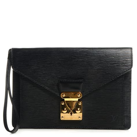 louis vuitton epi pochette sellier dragonne clutch black|Louis Vuitton Epi Pochette Sellier Dragonne .